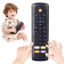 Baby TV Remote Toy - Realistic Play Remote toy with Lights and Sounds, 3 Lang...