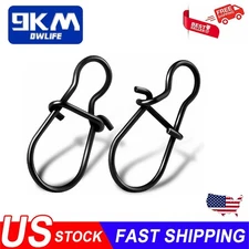 100Pcs Fishing Snap Fishing Clip Quick Change Snap Fishing Swivel Snap 4 Sizes