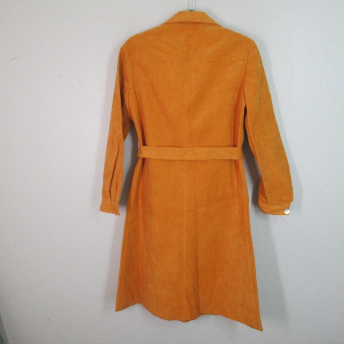 Vtg 70s VERA MAXWELL Ultra Suede Jacket Trench Coat Dress 10