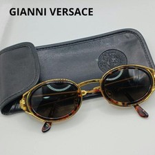 GIANNI VERSACE S01 Sunglasses Vintage Horn Frame Gold Accents Vintage