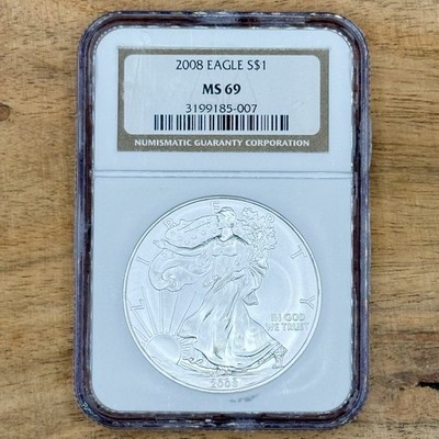 鑑定銀貨～2008 American Silver Eagle MS69 NGC 2008 American Silver Eagle Dollar MS69 NGC | eBay