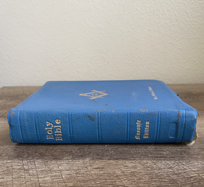 Holy Bible Masonic Edition 1940 Holman Illustrated Edition Blue