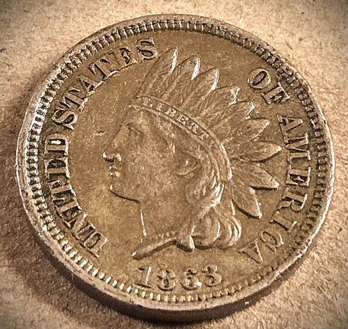 1863 INDIAN HEAD CENT ** AN XF COIN **   (7530)