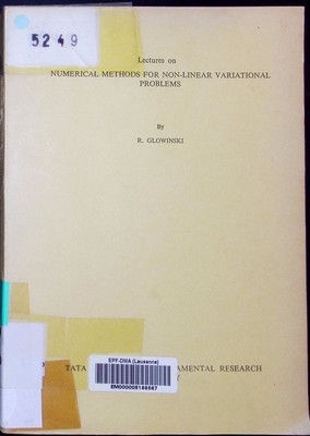 Lectures on numerical methods for non-linear variational problems. Lectures on m