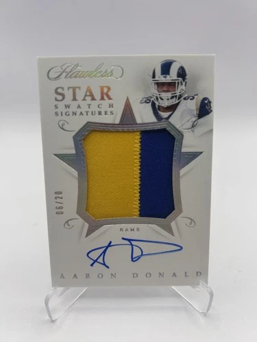 2018 Flawless #SW-AD Aaron Donald Star Swatch Signatures Silver Auto #/20