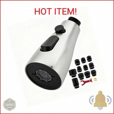Kitchen Faucet Head Replacement,3 Modes Faucet Spray Head With 11 Adapters, Pull