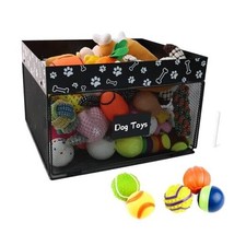 Indestructible Dog Toy Basket,Chew Proof Metal Dog Toy Box,Large Dog Toy Bin