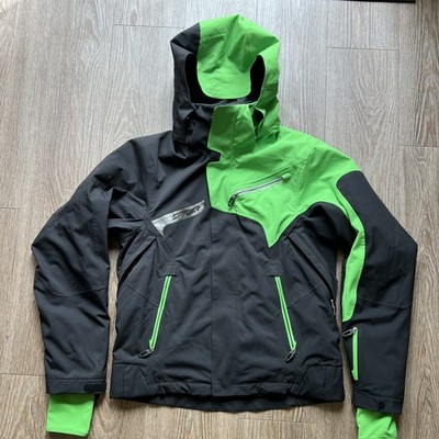 Spyder Herren Gr. M Skijacke schwarz grün XTL 20 20 Thinsulate Snowboard Kapuze 