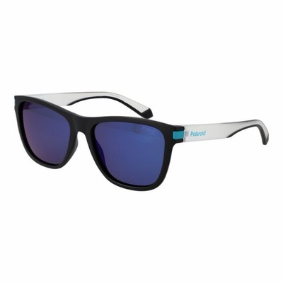 Polaroid PLD 2138/S Sonnenbrille Unisex schwarz polarisiert verspiegelt grau 56 mm