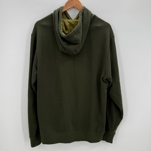 Duluth Trading Co Mens Hoodie Relaxed Fit Olive Green Pullover Sweatshirt Medium - Picture 3 of 6
