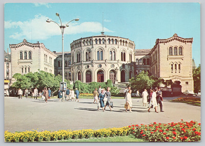 Postcard The Parliament Building Oslo Norway 