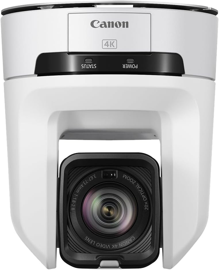 Canon CR-N100 PTZ Camera (White), 20x Optical Zoom, 4K UHD