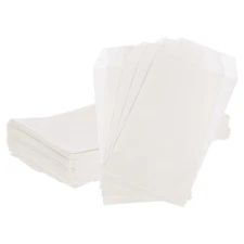 100Pcs Kraft Paper Treat Bags 3" x 6" Greaseproof Flat Kraft Paper Bags White