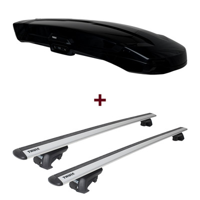 Dachbox Thule Vector Alpine + Dachträger Thule WingBar EVO für Skoda Roomster 5J