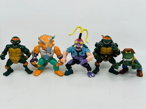 Lot of 5 Vintage Teenage Mutant Ninja Turtles Action Figures