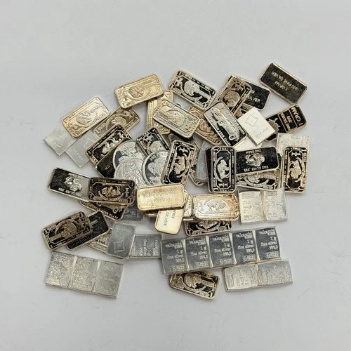 (Lot of 65g) Fractional 1g .999 Silver Bars Valcambi Suisse Buffalo & MORE!