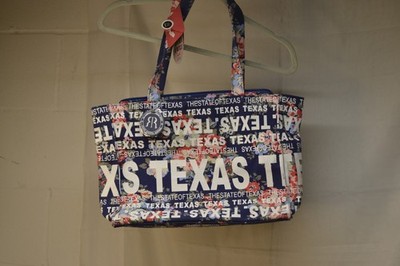 NEW ROBIN RUTH TEXAS NAVY FLOWER BAG MEDIUM CANVAS NEW WITH TAGS RARE DESIGN