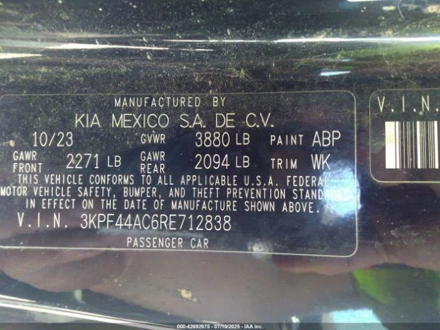 Audio Equipment Radio Amplifier ID 96370M6700 Fits 22-24 FORTE 969589 - Image 4 of 4