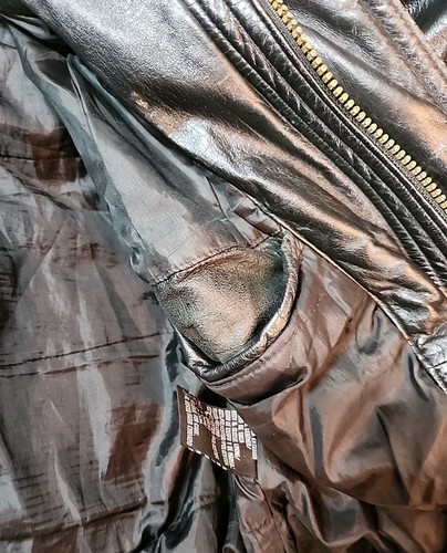Vintage Members Only Genuine Leather Bomber Motorcycle Jacket Men's Sz LG Black - Picture 17 of 24