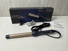 GoldPro 1" Curling Wand, Blue, Moisture Heat Technology & 24K Gold MX, Adj. Heat