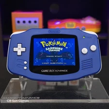 Blue Game Boy Advance GBA iPS V5 LCD USB-C 1800 mAh Rechargeable Battery