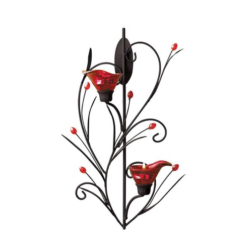 Geschenke & Deko Rubinblüte Teelicht Kerzenhalter Wandleuchter Deko, keine Größe,... - Bild 1 von 3