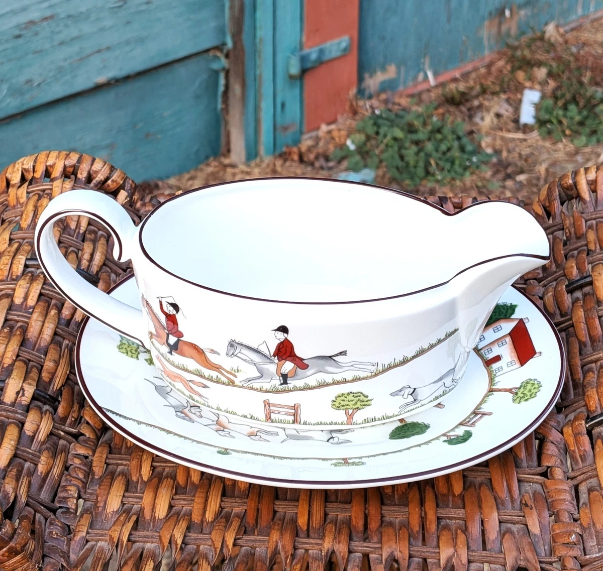 Coalport ボーンチャイナ バセットハウンド Coalport Hunting Scene for sale | eBay