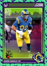 2024 Score-A-Treat #159 Aaron Donald A-Treat - Green Bats football card 6LLLL