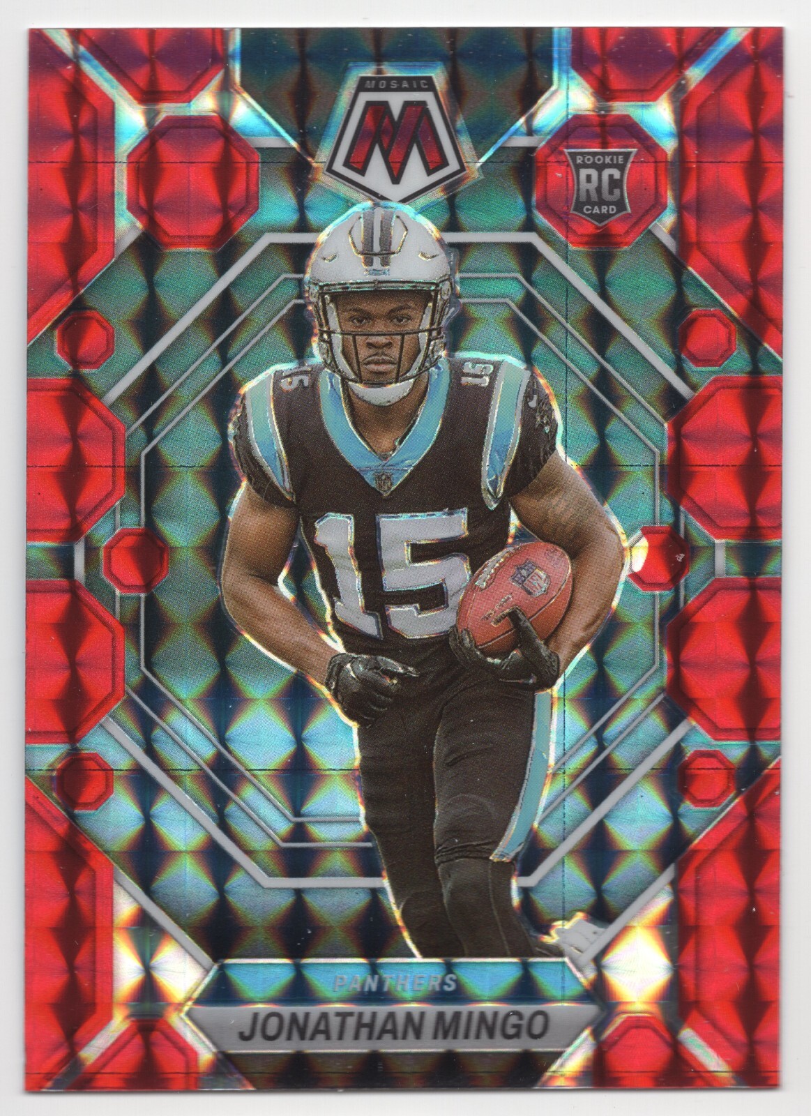 2023 Panini Mosaic JONATHAN MINGO #336 Red Mosaic Prizm - Carolina Panthers