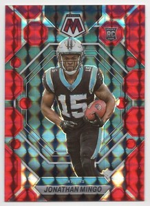 2023 Panini Mosaic JONATHAN MINGO #336 Red Mosaic Prizm - Carolina Panthers