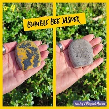 Yellow Bumble Bee Jasper Crystal, FREE FORM, Rare Polished Indonesia, 136g