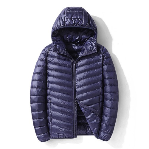 Mens Jackets Duck Down Ultra Light Travel Portable Thin Sports Hooded Jackets - Picture 2 of 20