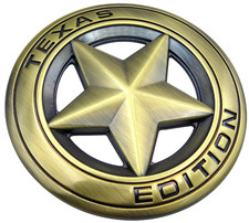 3d Metal Texas Edition Emblem Sticker Lone Star Badge 3 Bronze Truck