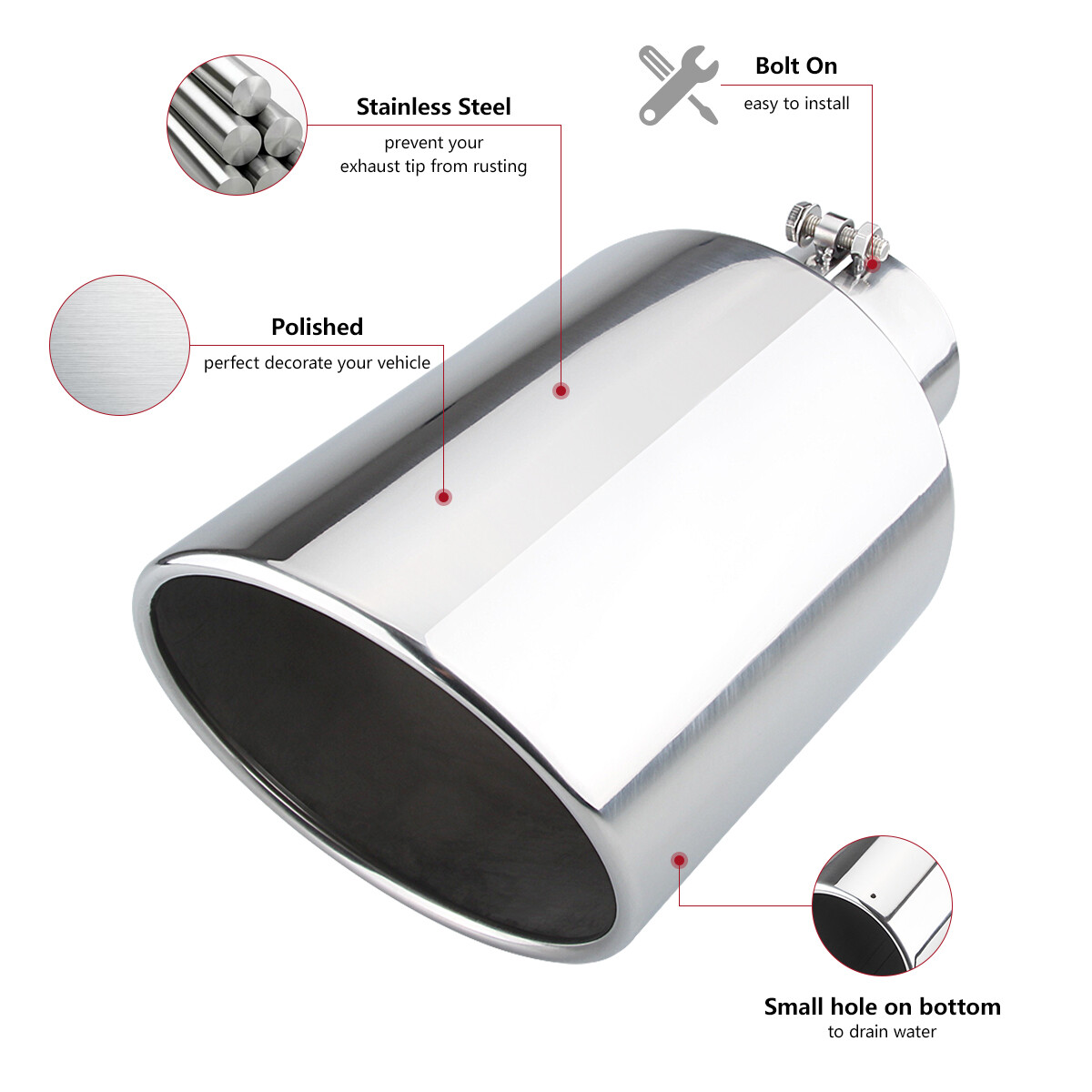 Remarkable Power 4 Inlet - 6 Outlet - 15 Long Stainless Steel Rolled