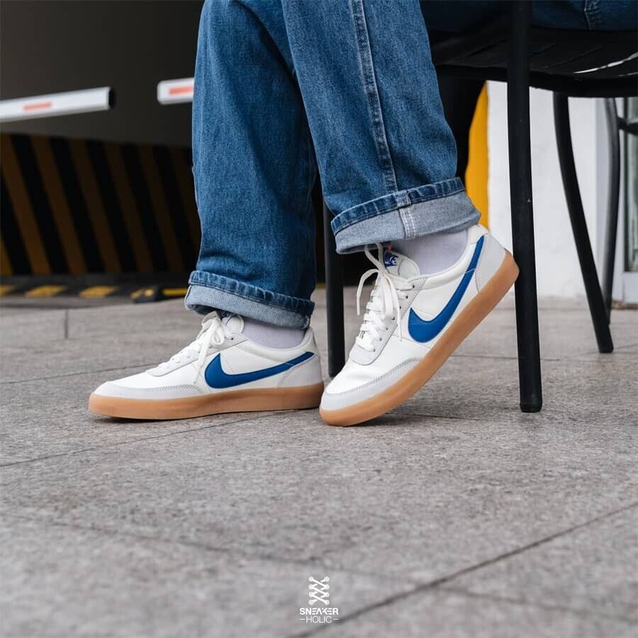 NIKE KILLSHOT 2 LEATHER SAIL/HYPER BLUE/GUM SKATE SIZE 8 NEW NIKE KILLSHOT 2 LEATHER SAIL/HYPER BLUE/GUM SKATE SIZE 8 NEW