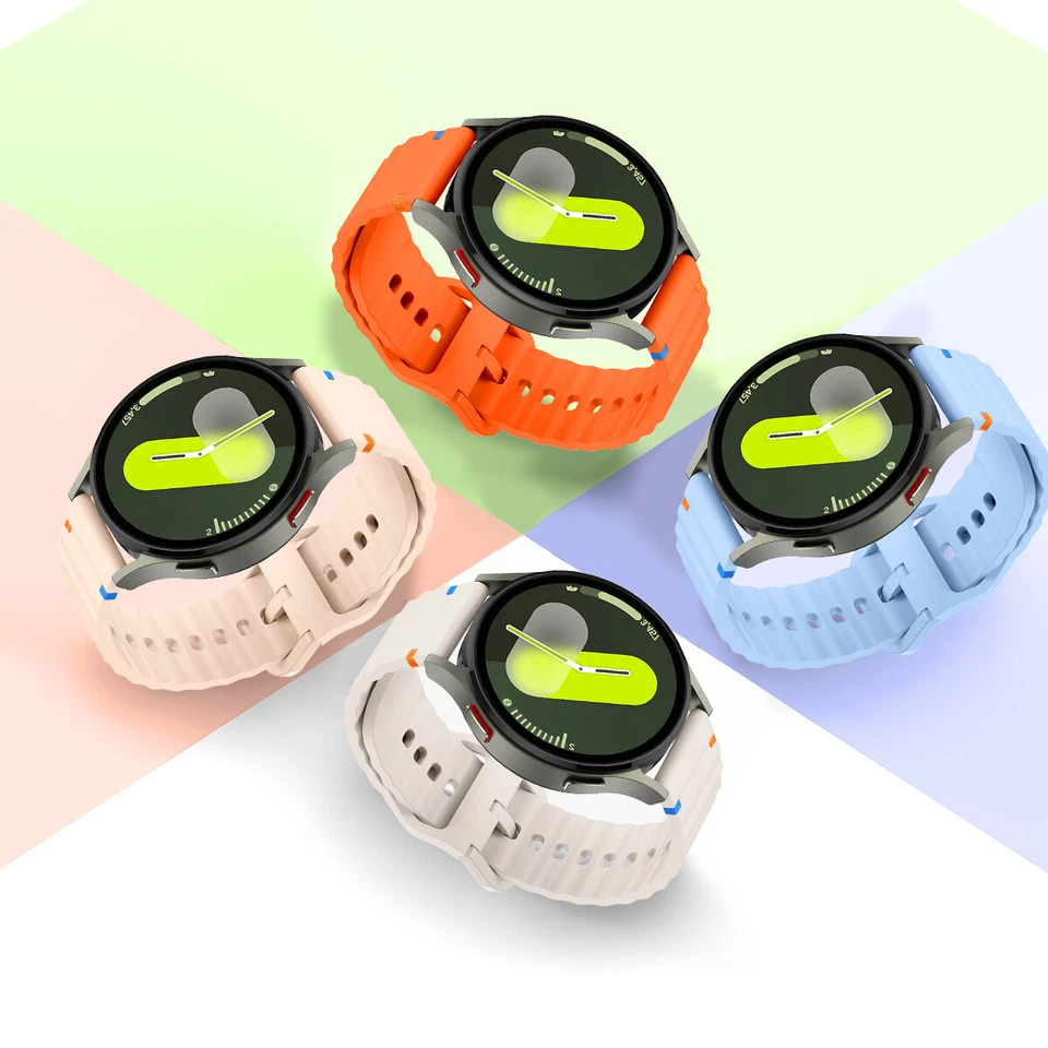 Pulseira de silicone macia 20/22 mm para Galaxy Watch Active/Gear Sport/HUAWEI pulseira de relógio - Imagem 4 de 4