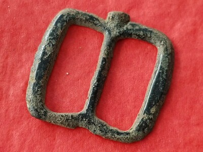 Superb Medieval bronze buckle missing  pin in Age, Please read description L2t