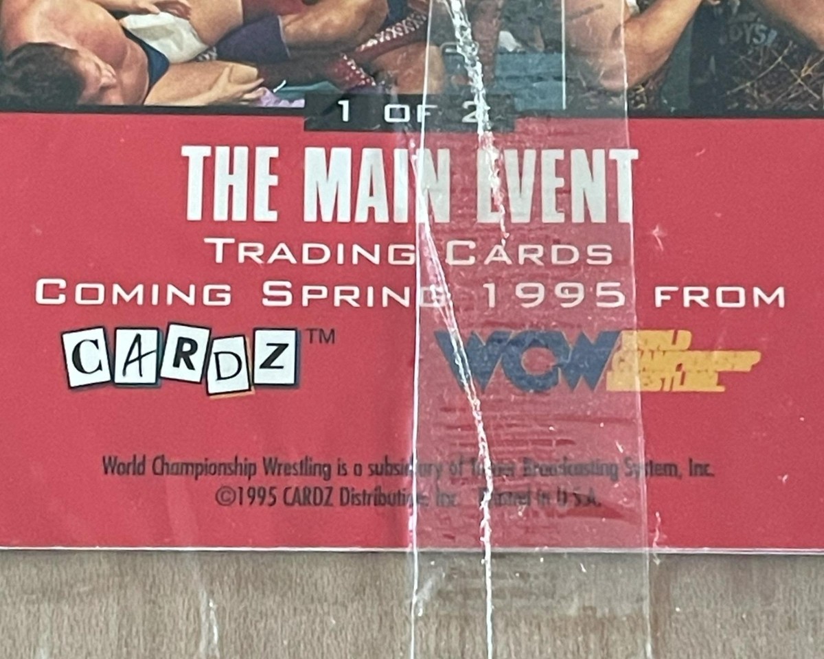 WCW Main Event Hulk Hogan CARDZ Sealed Promo 2-Card Sample