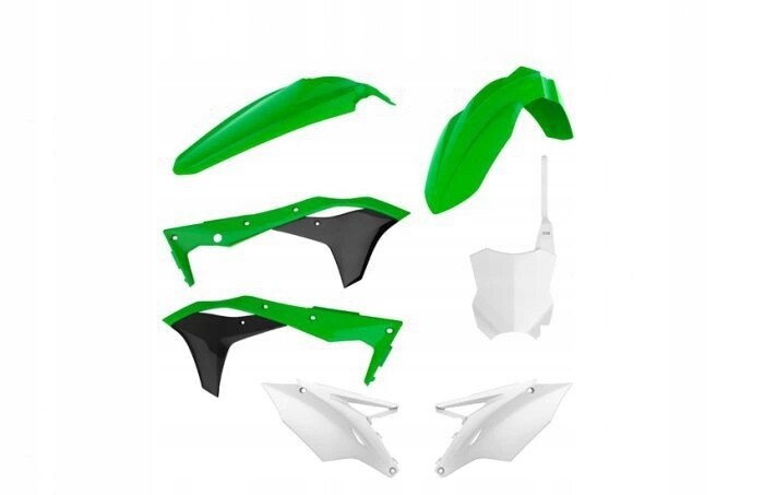 Kit plastique Kawasaki KX 250F 2017-2020 avec plaque avant noire