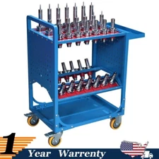 Rolling Tool Cart 40 Taper Tool Holder Mobile CNC Tool Cart 35 Capacity CAT40