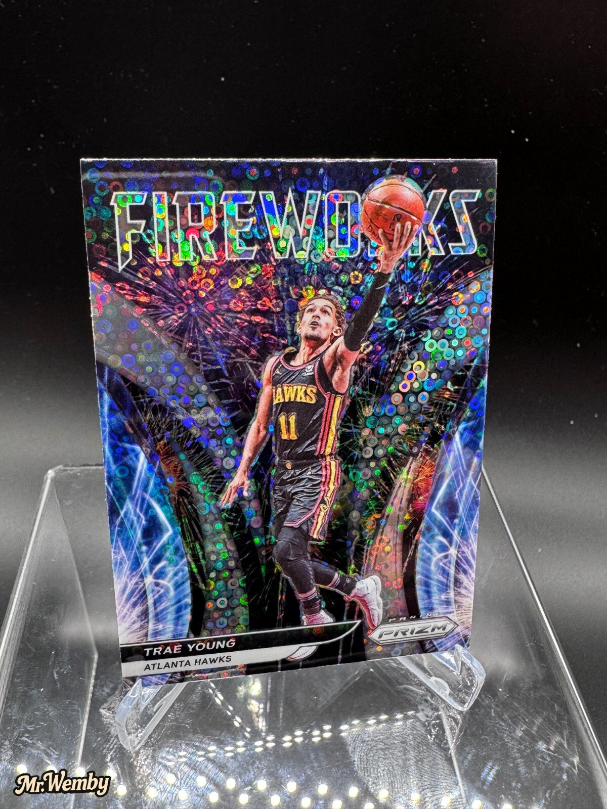 2021-22 Panini Prizm Fireworks Fast Break #25 Trae Young