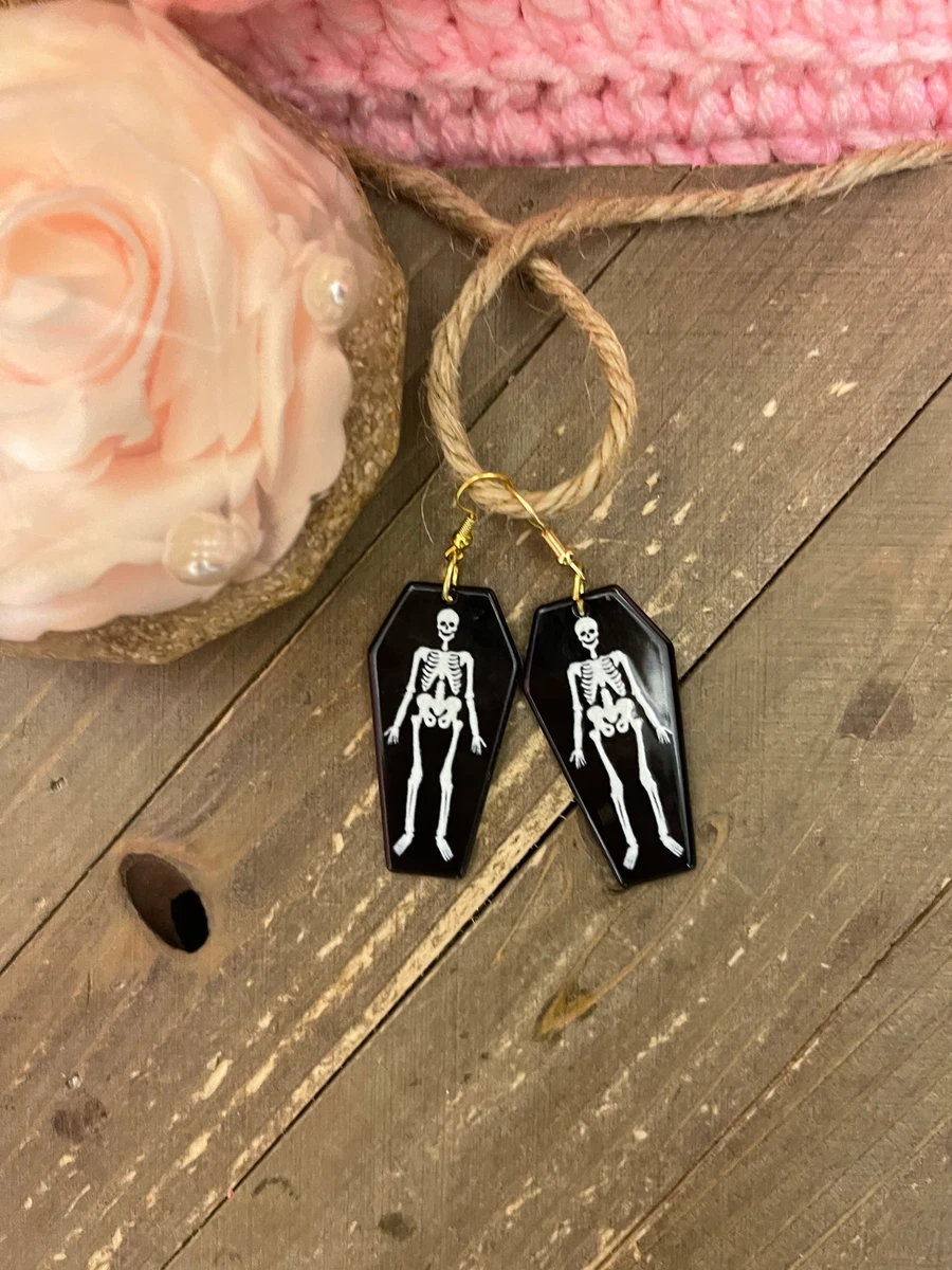 Black on sale acrylic earrings
