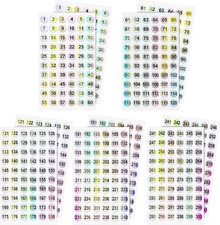 10 Sheets 1 to 300 Reflective Small Number Stickers Consecutive Self Adhesive ro