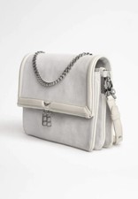 Zadig & Voltaire Flash Rock Novel Grained Leather And Suede Handbag