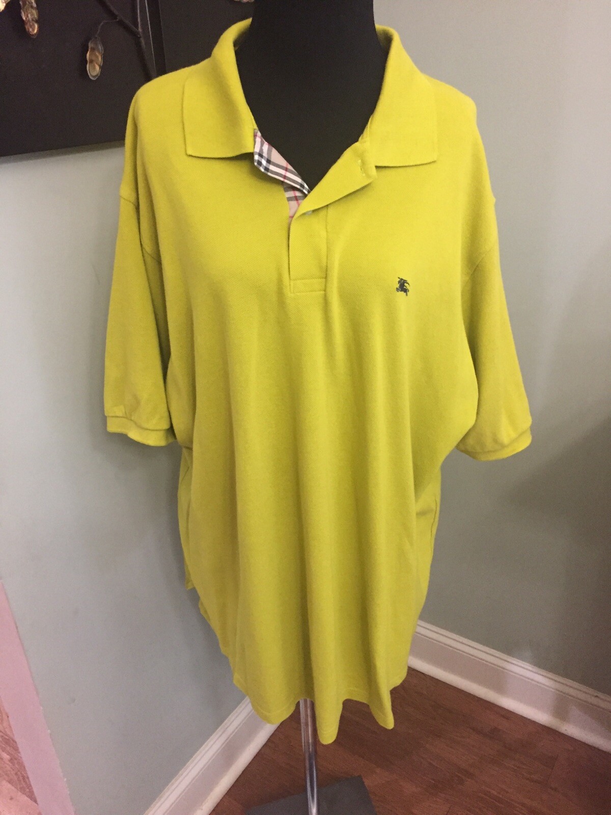 Burberry London Green Xxl Polo Shirt Gem