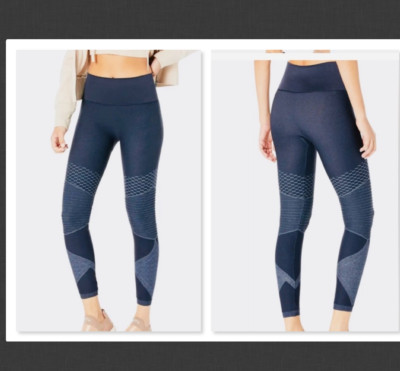 NWT Spanx Seamless Moto Look at Me Now Leggings  in Indigo Sky Blue Size S