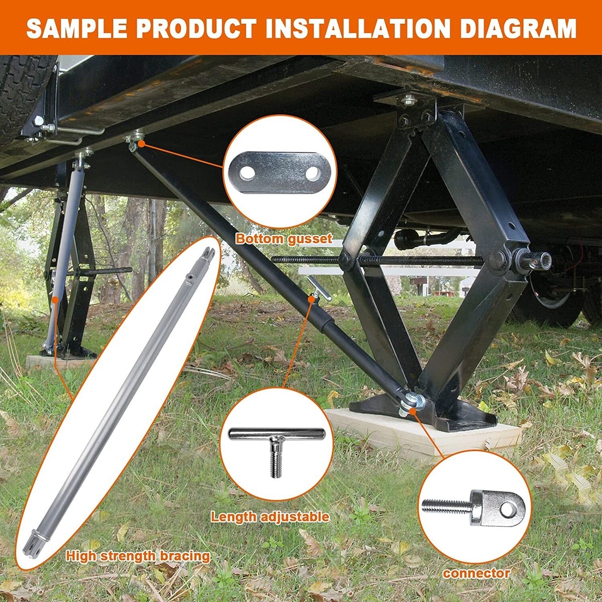 VlEWウエット 191025 Fit for RV Travel Trailer JT's Strong Arm Jack Stabilizer