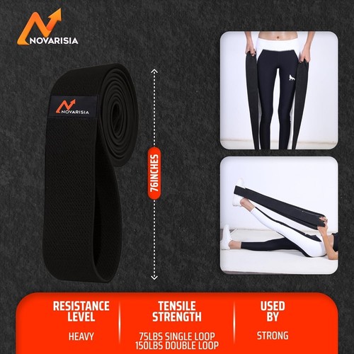 Luxurious Non-Slip Fabric Resistance Bands for Effective Stretching and Workouts - Picture 10 of 10