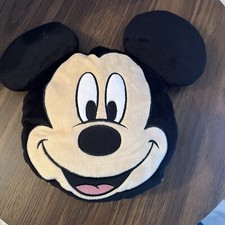 Disney Mickey Mouse Head Plush Pillow Face Stuffed Toy Plush Loop on Back