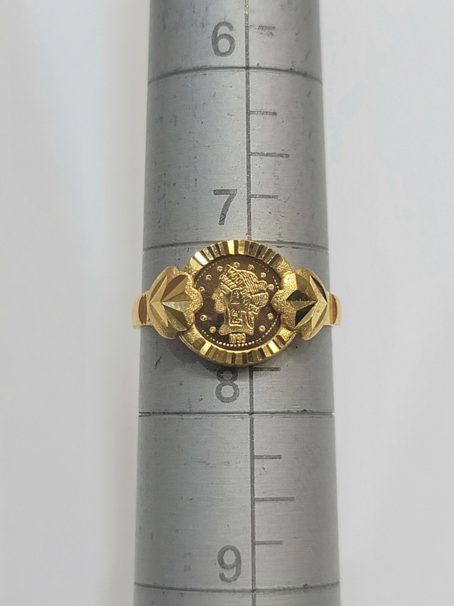 アクセサリー Small Elizabeth Coin With Diamond Ring Roberto Coin Colored Medallions Black Jade Ring Size 6.5